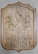 Plaque Fighting Cocks Commander 